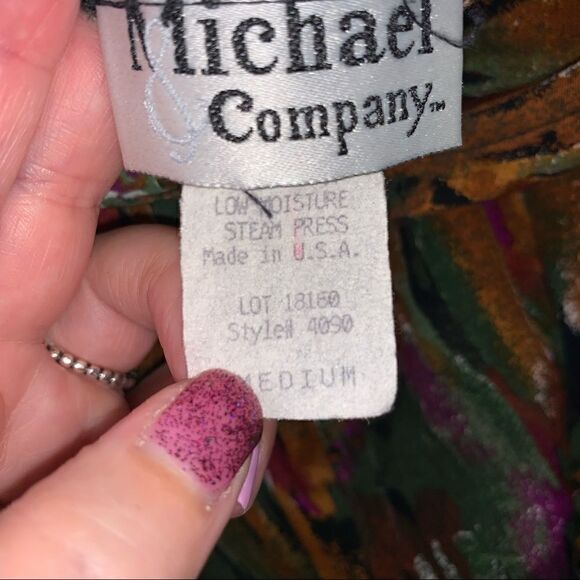 Vintage Michael & Company Abstract Print Pull On Pants - Picture 6 of 9